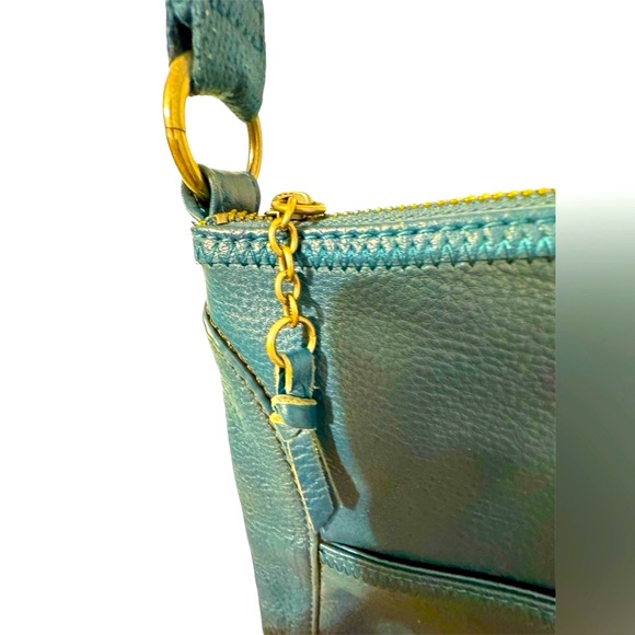 🛑SOLD🛑 The Sak Iris Teal Pebbled Leather Crossbody Bag Purse - Picture 5 of 9
